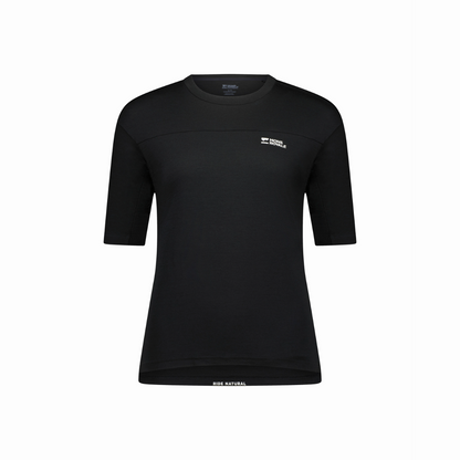Mons Royale (Sample) - Women's Diversion Merino Short Sleeve Jersey - Black - Futureproof.life