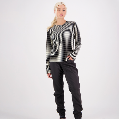Mons Royale - Women's Icon Merino Long Sleeve - MR Stripe - Futureproof.life