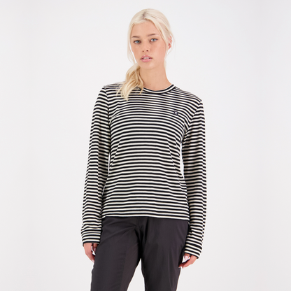 Mons Royale - Women's Icon Merino Long Sleeve - MR Stripe - Futureproof.life
