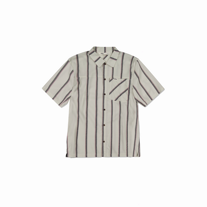 Mons Royale (Sample) - Men's AT Merino Short Sleeve Shirt - Bone Stripe