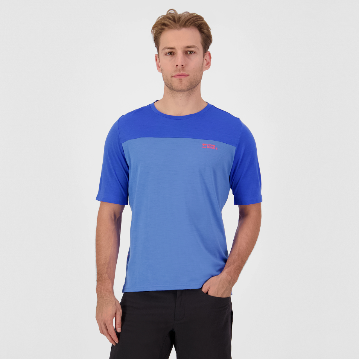 Mons Royale (Sample) - Men's Diversion Merino Bike Jersey Short Sleeve - Ocean/Ultramarine - Futureproof.life