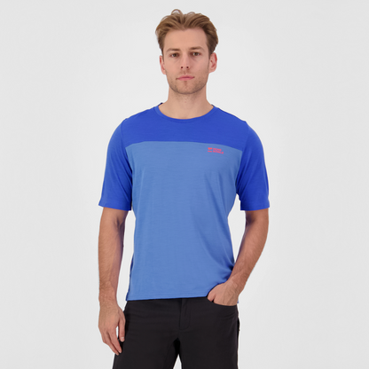 Mons Royale (Sample) - Men's Diversion Merino Bike Jersey Short Sleeve - Ocean/Ultramarine - Futureproof.life