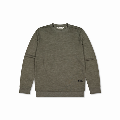 Mons Royale (Sample) - Men's Horizon Merino Crew - Dark Olive