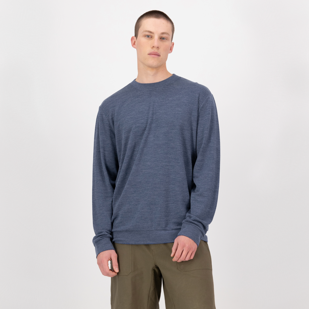 Mons Royale (Sample) - Men's Horizon Merino Crew - Navy