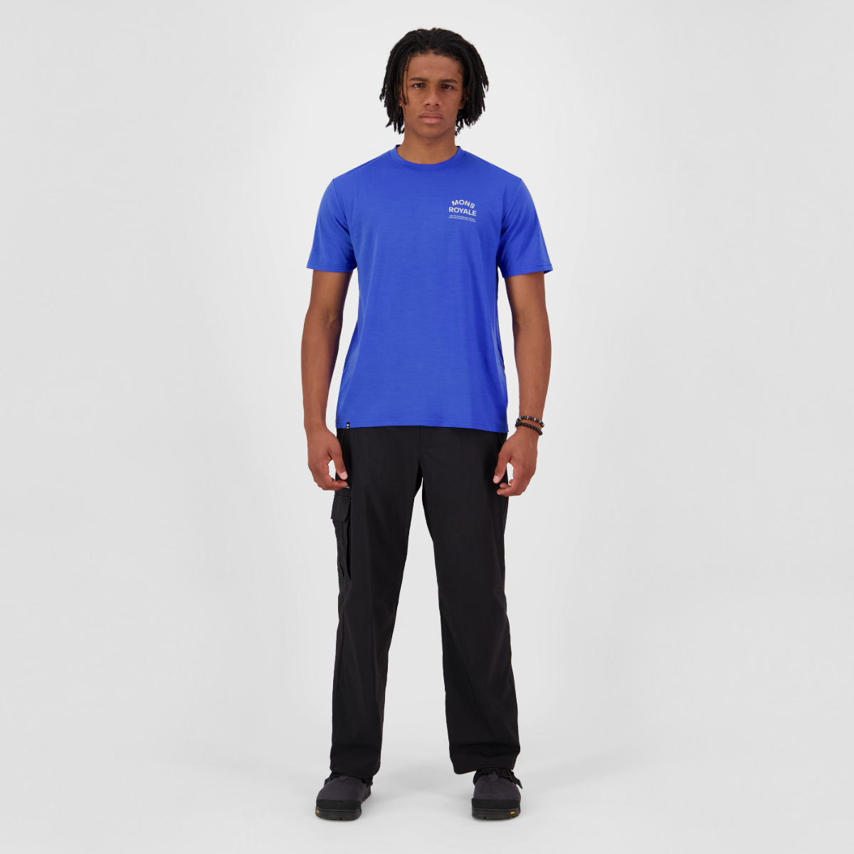 Mons Royale (Sample) - Men's Icon Merino T-Shirt - Ultramarine - Futureproof.life