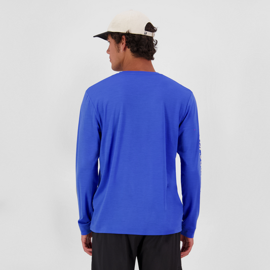 Mons Royale (Sample) - Men's Icon Merino Classic Long Sleeve - Ultramarine - Futureproof.life