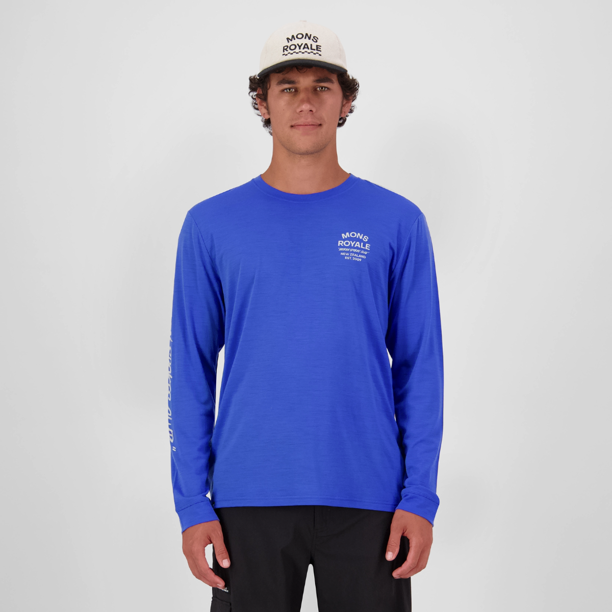 Mons Royale (Sample) - Men's Icon Merino Classic Long Sleeve - Ultramarine - Futureproof.life