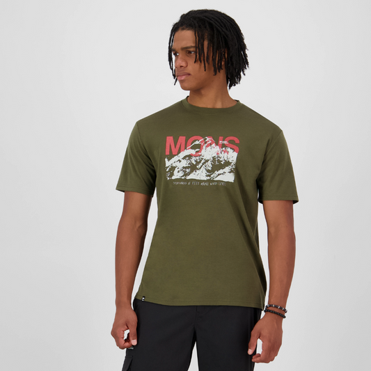 Mons Royale (Sample) - Men's Icon Merino T-Shirt - Dark Olive