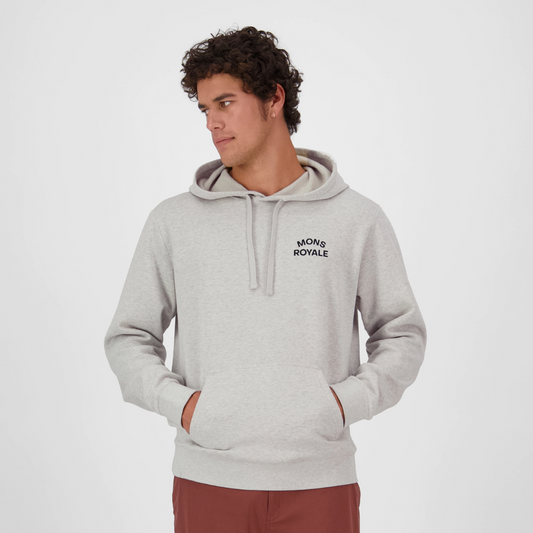 Mons Royale (Sample) - Men's Inversion Merino Hoodie - Light Grey Heather