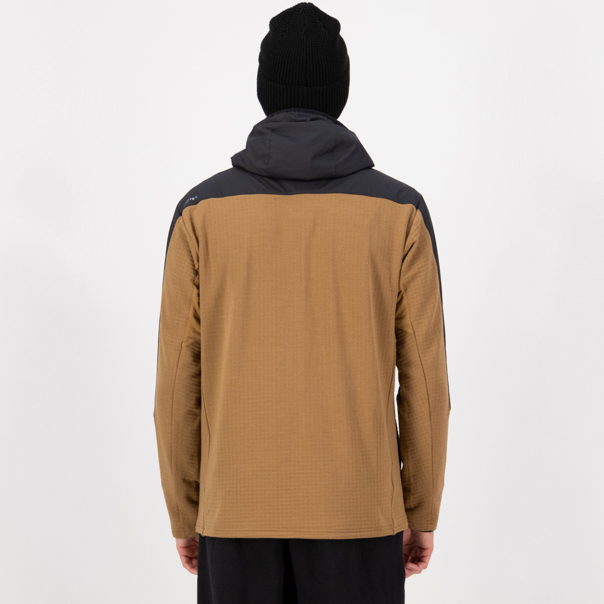 Mons Royale (Sample) - Men's Offgrid Merino Fleece Wind Jacket - Black/Toffee