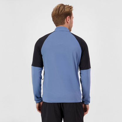 Mons Royale (Sample) - Men's Quad Merino Fleece Jacket - Horizon Blue/Black