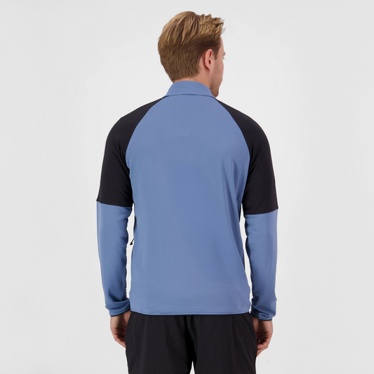 Mons Royale (Sample) - Men's Quad Merino Fleece Jacket - Horizon Blue/Black