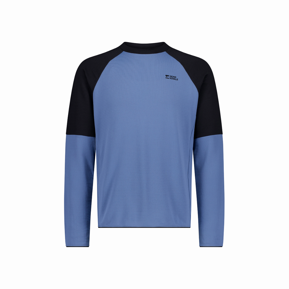 Mons Royale (Sample) - Men's Quad Merino Fleece Pullover - Horizon Blue/Black