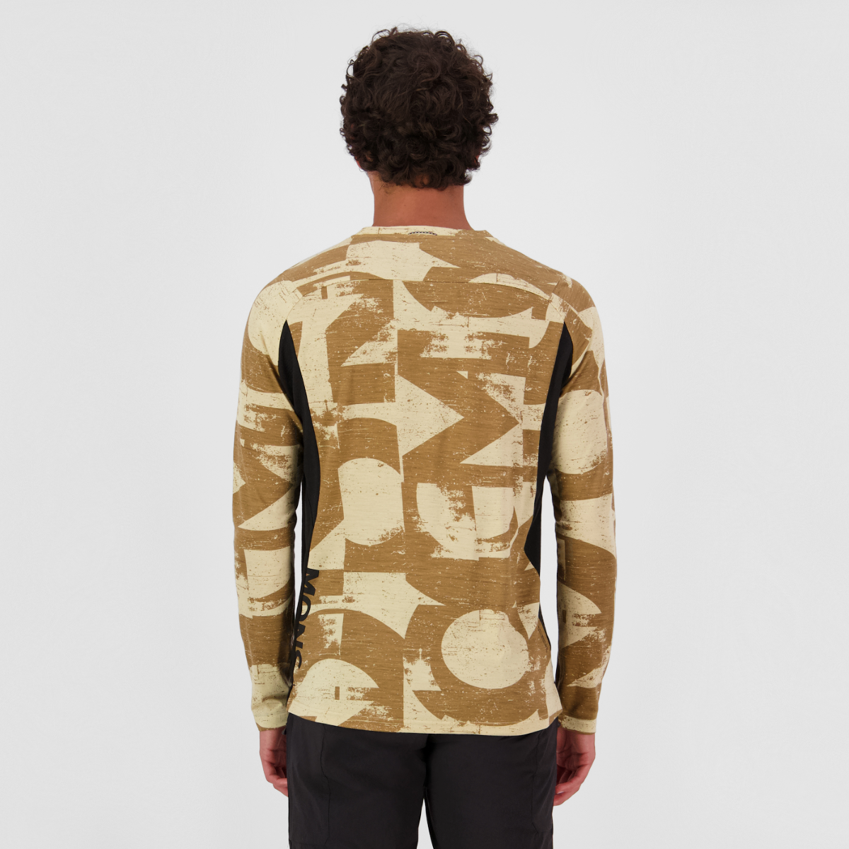 Mons Royale (Sample) - Men's Diversion Merino Bike Jersey Long Sleeve - MR Grunge/Black - Futureproof.life