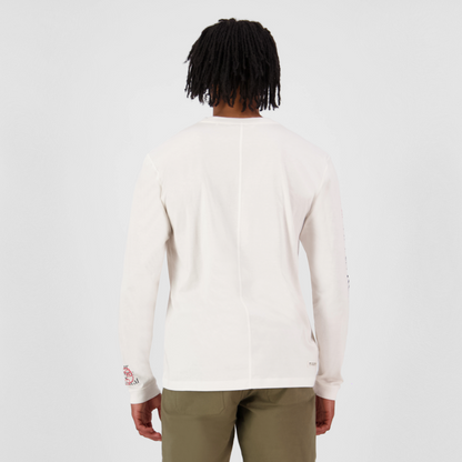 Mons Royale (Sample) - Men's Yonder Merino Organic Cotton Long Sleeve - Vintage White