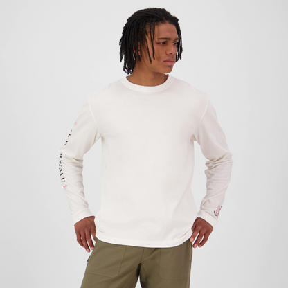 Mons Royale (Sample) - Men's Yonder Merino Organic Cotton Long Sleeve - Vintage White