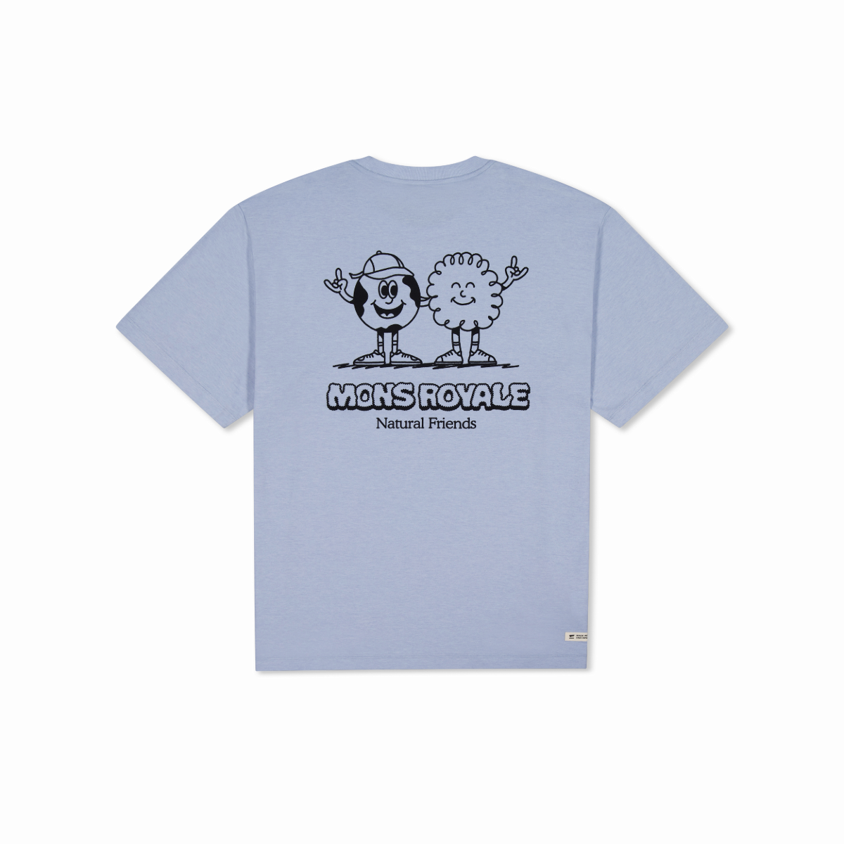 Mons Royale (Sample) - Men's Yonder Merino Organic Cotton T-Shirt - Frost - Futureproof.life