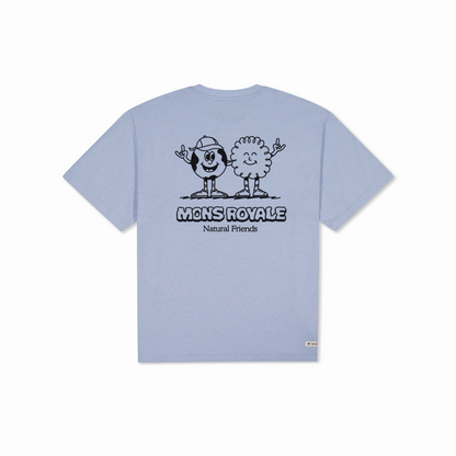 Mons Royale (Sample) - Men's Yonder Merino Organic Cotton T-Shirt - Frost - Futureproof.life