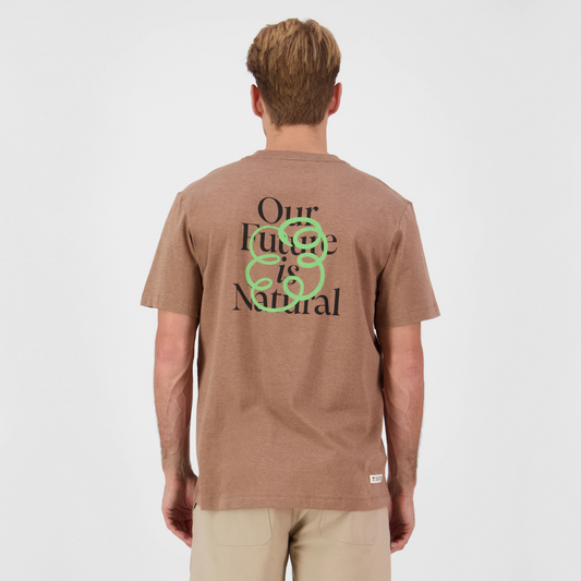 Mons Royale (Sample) - Men's Yonder Merino Organic Cotton T-Shirt - Mocha - Futureproof.life