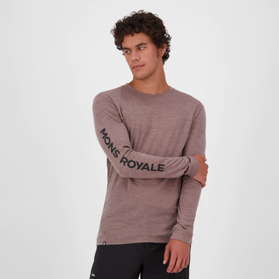 Mons Royale (Sample) - Men's Zephyr Merino Tencel™ Long Sleeve - Chestnut