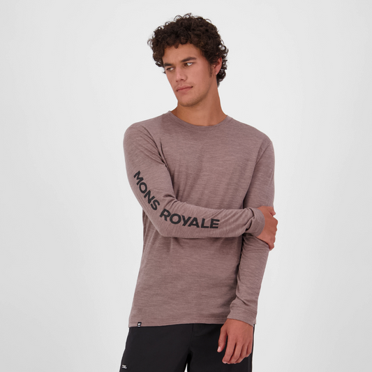 Mons Royale (Sample) - Men's Zephyr Merino Tencel™ Long Sleeve - Chestnut