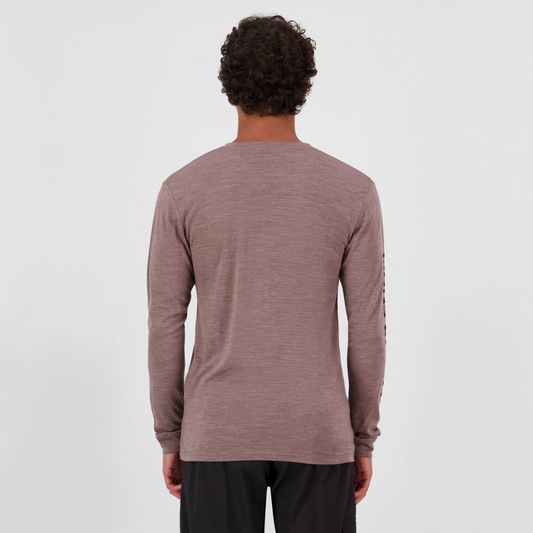 Mons Royale (Sample) - Men's Zephyr Merino Tencel™ Long Sleeve - Chestnut