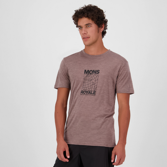 Mons Royale (Sample) - Men's Zephyr Merino Tencel™ T-Shirt - Chestnut