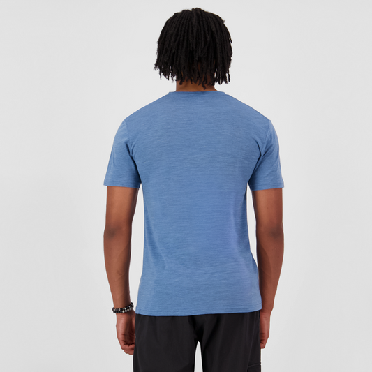 Mons Royale (Sample) - Men's Zephyr Merino Tencel™ T-Shirt - Steel Blue