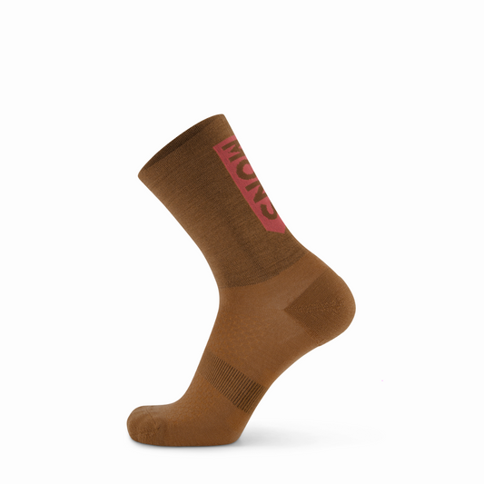 Mons Royale (Sample) - Unisex Atlas Merino Crew Sock - Toffee - Futureproof.life