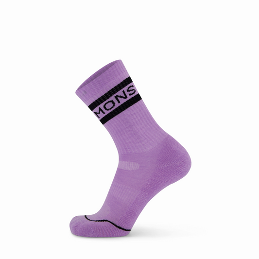 Mons Royale (Sample) - Unisex Signature Merino Crew Sock - Pastel Purple - Futureproof.life