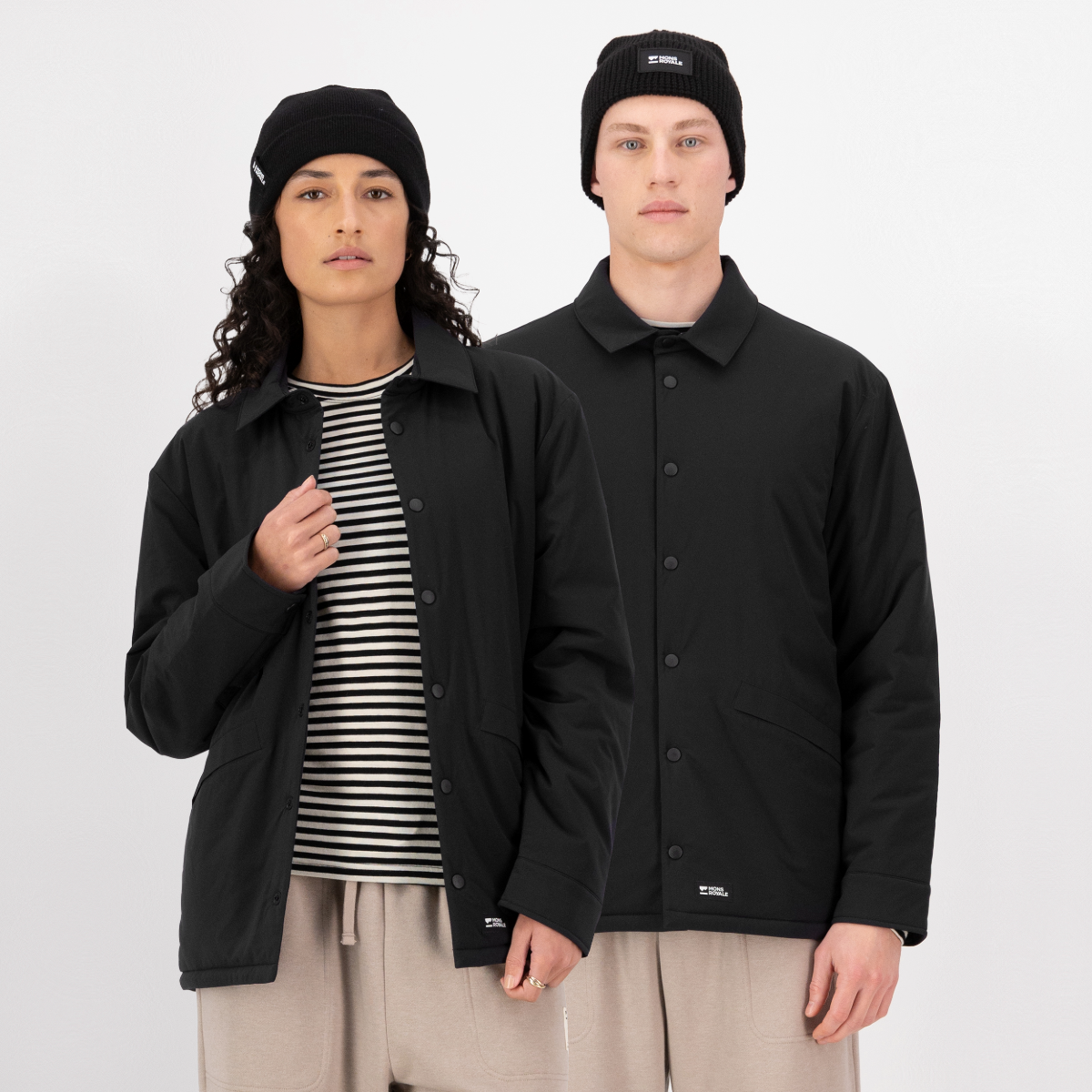 Mons Royale (Sample) - Unisex Stacker Merino Insulated Jacket - Black/Basil - Futureproof.life