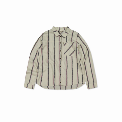 Mons Royale (Sample) - Women's AT Merino Long Sleeve Shirt - Bone Stripe