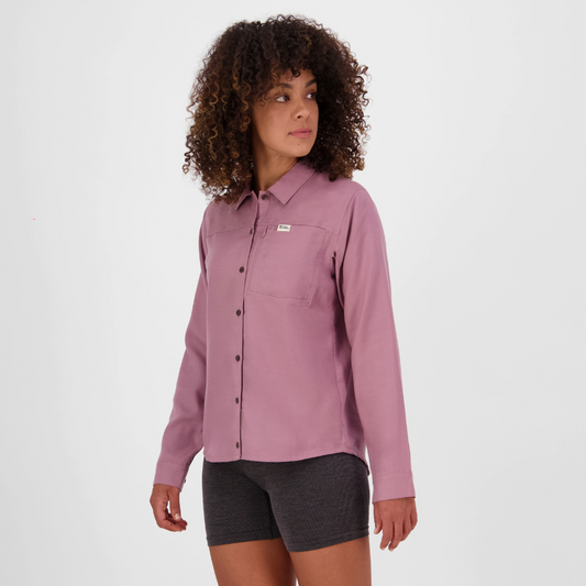 Mons Royale (Sample) - Women's AT Merino Long Sleeve Shirt - Sierra Pink