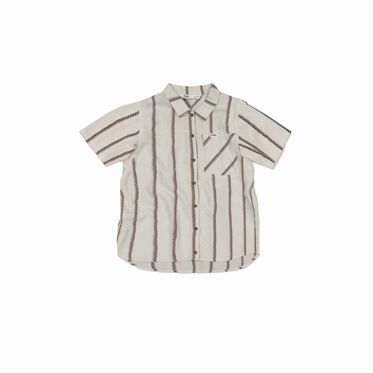 Mons Royale (Sample) - Women's AT Merino Short Sleeve Shirt - Bone Stripe