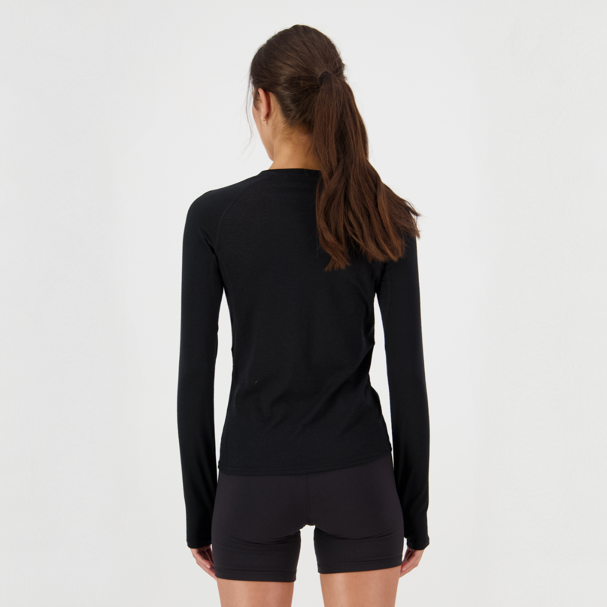 Mons Royale (Sample) - Women's Bella Merino Long Sleeve - Black - Futureproof.life