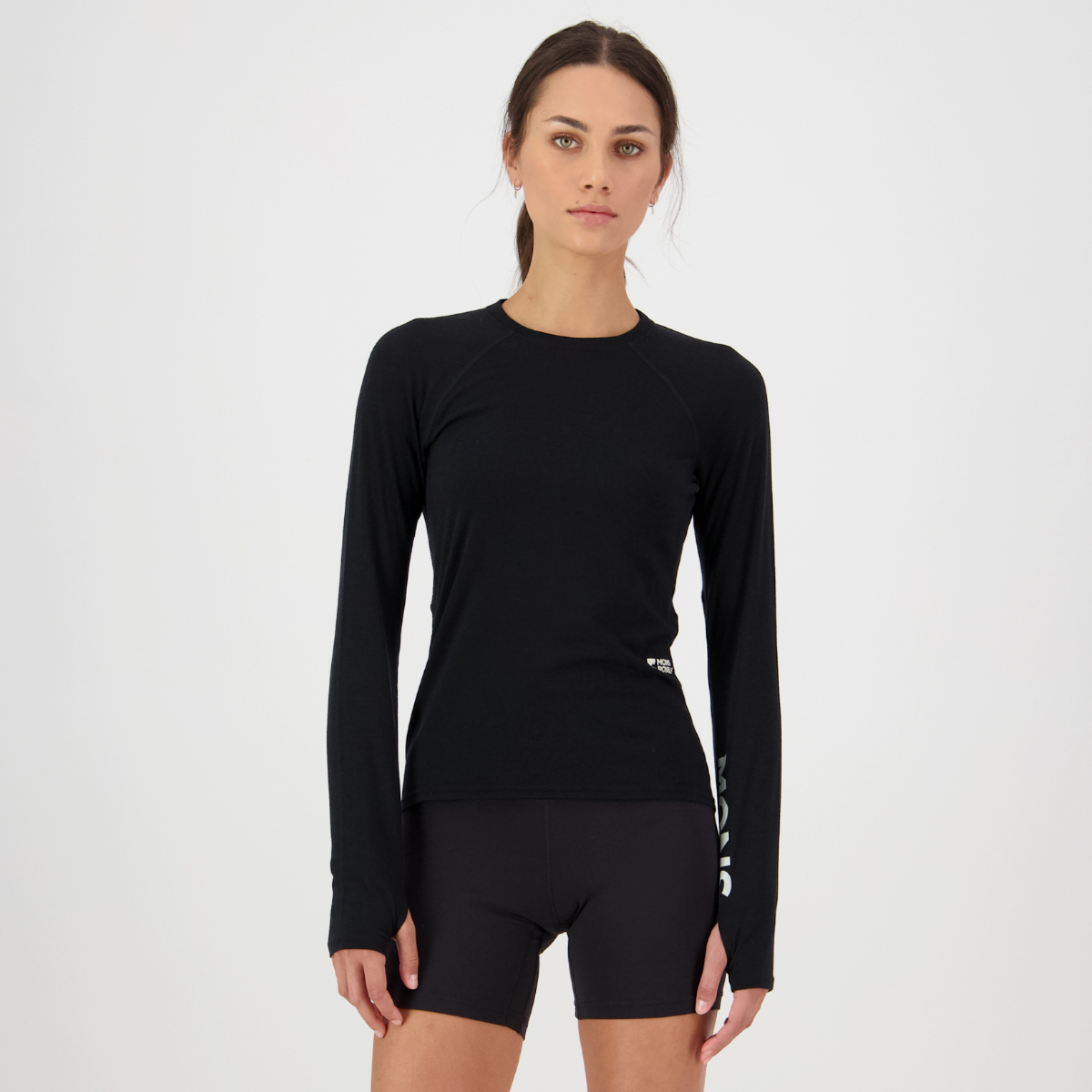 Mons Royale (Sample) - Women's Bella Merino Long Sleeve - Black - Futureproof.life