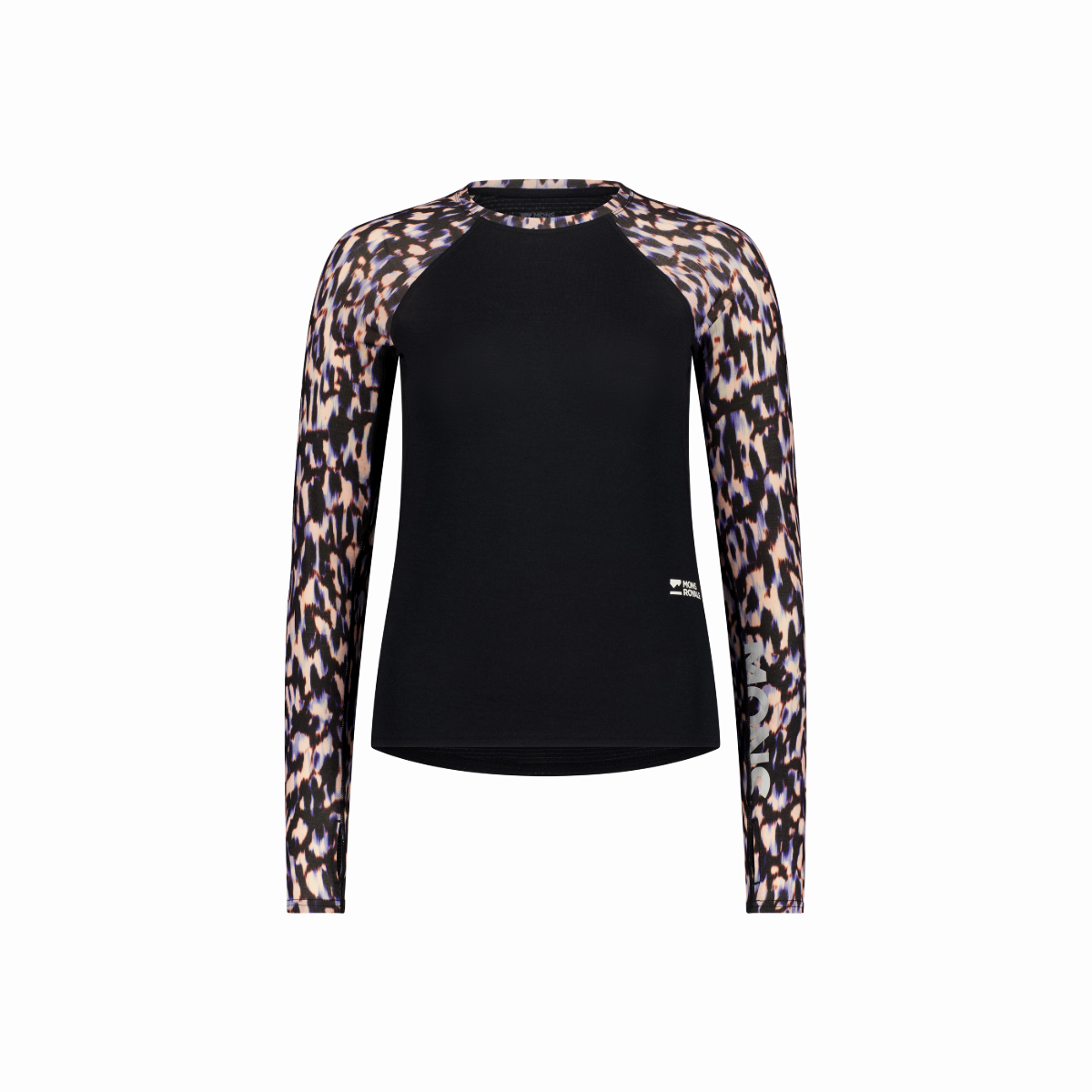 Mons Royale - Women's Bella Merino Long Sleeve - Rock Leopard/Black