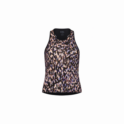 Mons Royale (Sample) - Women's Bella Merino Tank - Rock Leopard/Black