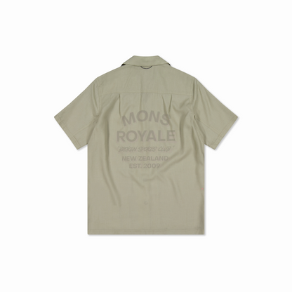 Mons Royale (Sample) - Women's Breezer Merino Short Sleeve Shirt - Dried Eucalyptus