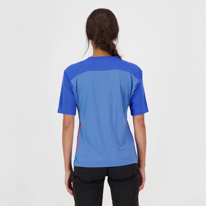 Mons Royale (Sample) - Women's Diversion Merino Bike Jersey Short Sleeve - Ocean/Ultramarine - Futureproof.life