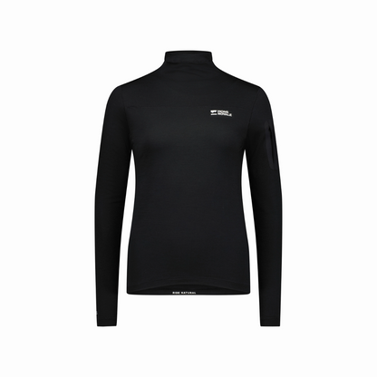 Mons Royale (Sample) - Women's Diversion Merino Mock Neck Long Sleeve - Black