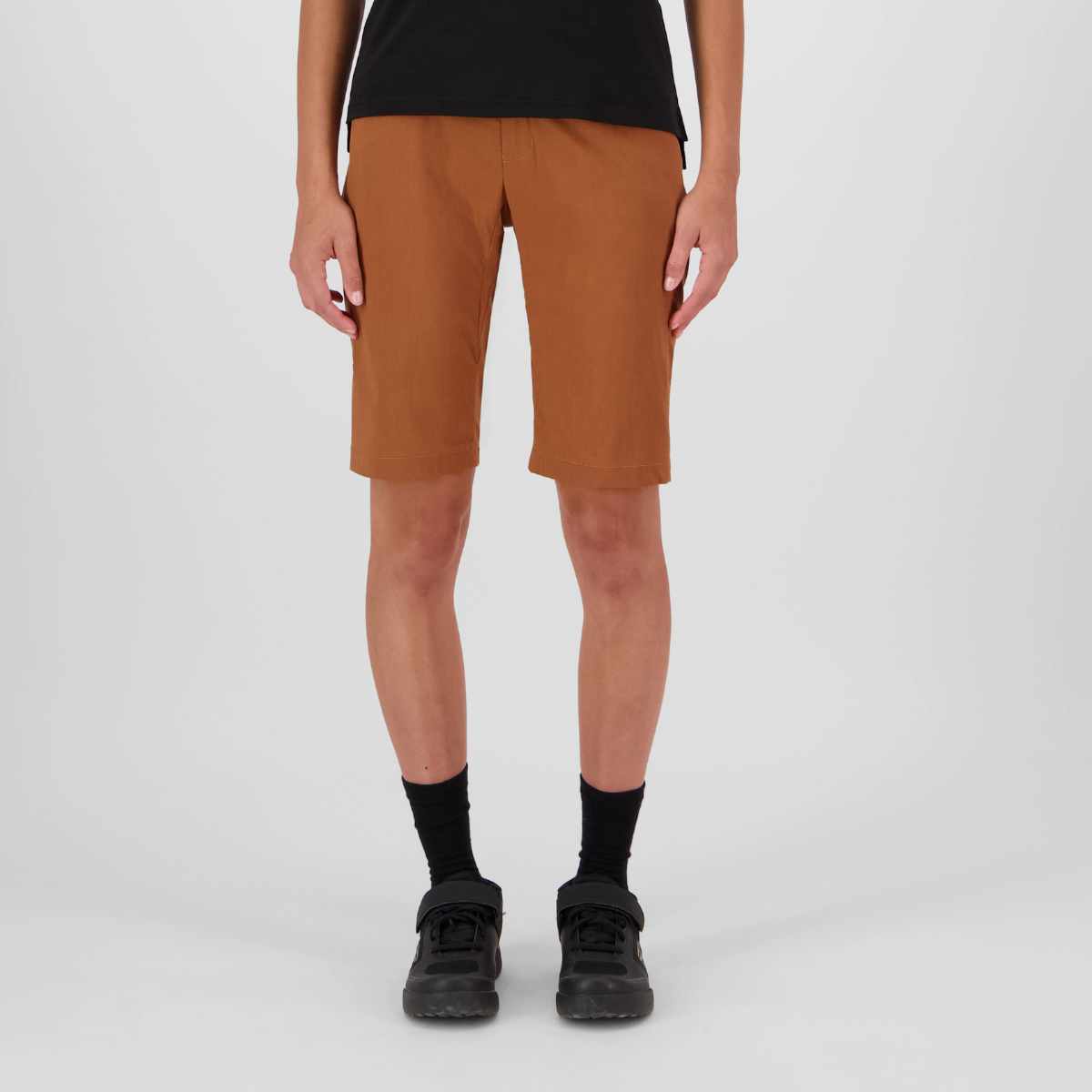 Mons Royale (Sample) - Women's Diversion Merino Trail Shorts - Caramel - Futureproof.life