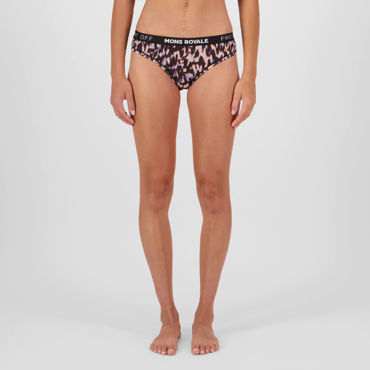 Mons Royale (Sample) - Women's Folo Merino Briefs - Rock Leopard