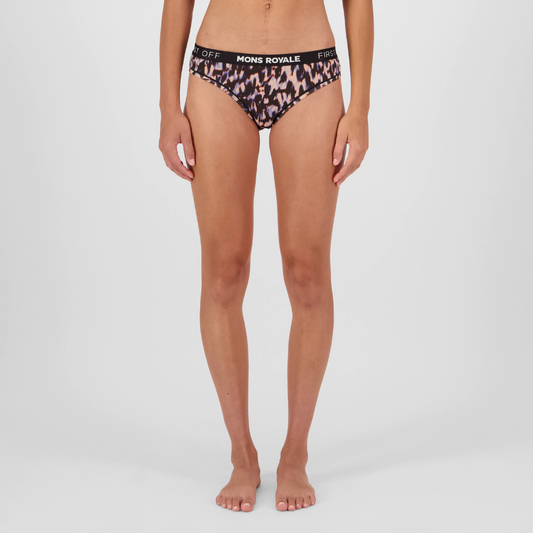 Mons Royale (Sample) - Women's Folo Merino Briefs - Rock Leopard