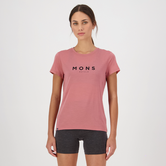 Mons Royale (Sample) - Women's Icon Merino Classic T-Shirt - Canyon Rose