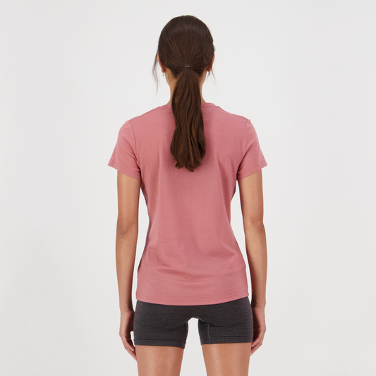 Mons Royale (Sample) - Women's Icon Merino Classic T-Shirt - Canyon Rose