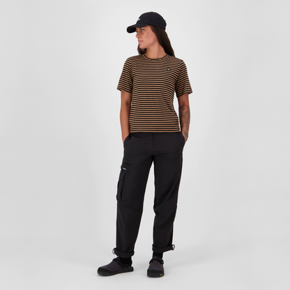 Mons Royale - Women's Icon Merino T-Shirt - MR Stripe Toffee