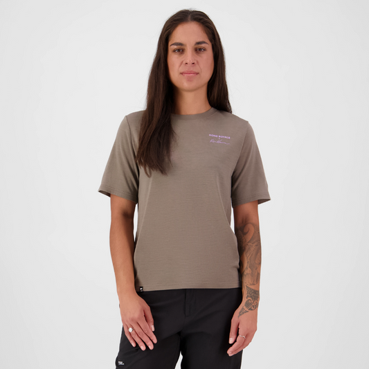 Mons Royale (Sample) - Women's Icon Merino T-Shirt - Walnut - Futureproof.life