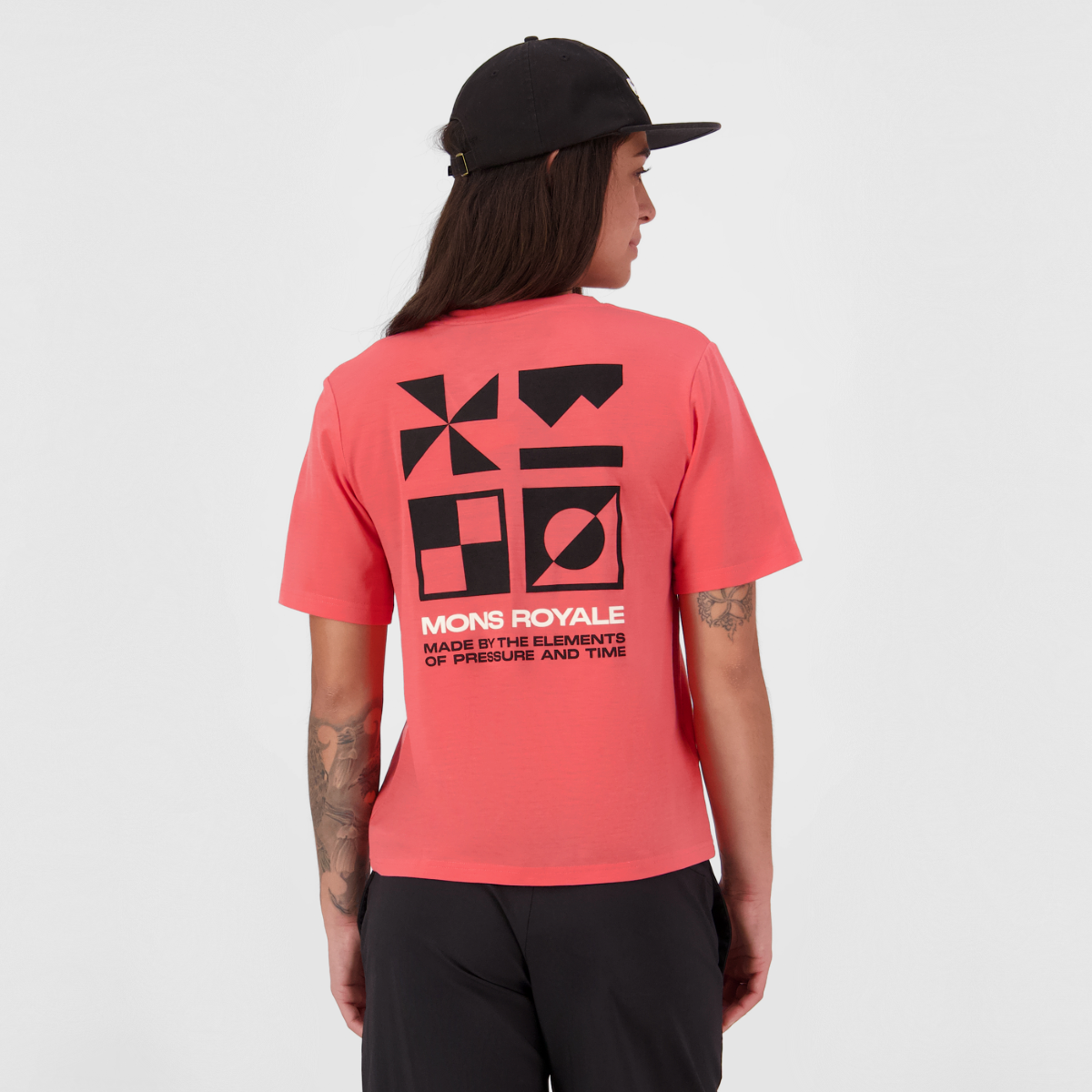 Mons Royale (Sample) - Women's Icon Merino T-Shirt - Watermelon - Futureproof.life