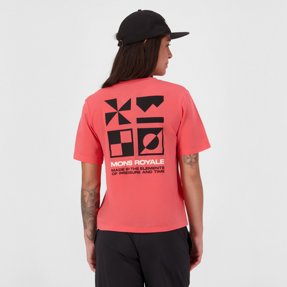 Mons Royale (Sample) - Women's Icon Merino T-Shirt - Watermelon - Futureproof.life